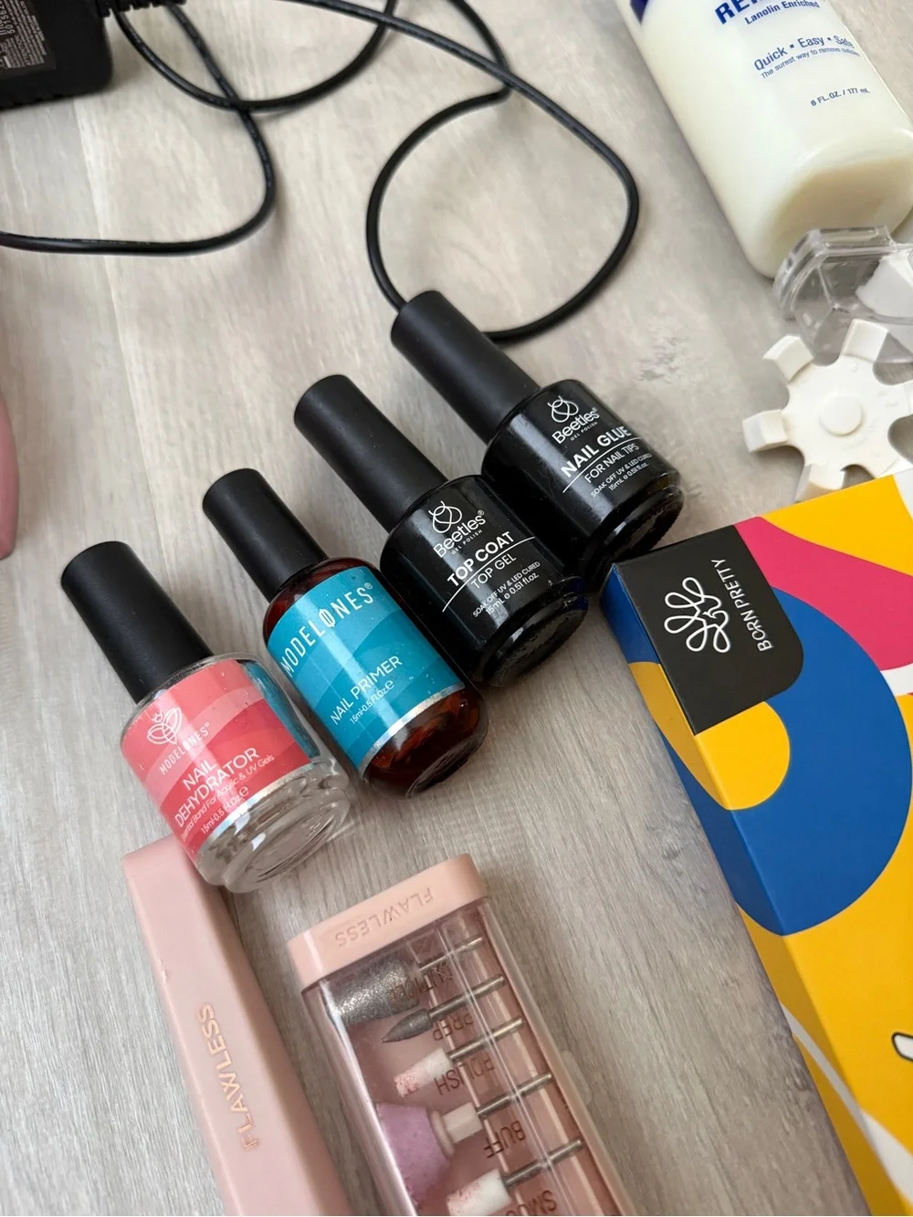 💅 Nearly Complete At-Home Gel Nail Extension Kit | UV Lamp + Drill + 25 Polishes